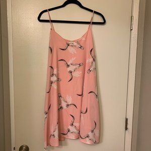 Peach Love California Pink Bullhead Swing Slip Dress with Pockets - Size Large